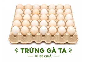 Trứng gà ta tươi vỉ 30 quả – Lựa chọn tiết kiệm cho gia đình và bếp ăn