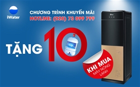 Tặng 10 bình nước tinh khiết TOP khi mua máy nóng lạnh FujiE