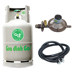 Bộ bình gas Gia Đình xám Van Namilux