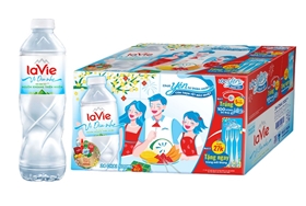 nuoc khoang lavie 500ml vi diu nhe moi