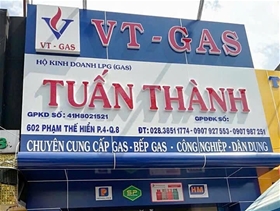Cửa hàng Gas Tuấn thành: 602 Phạm Thế Hiển, Phường 4 Quận 8