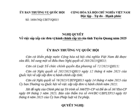 Danh sách đơn vị hành chính cấp phường, xã tỉnh Tuyên Quang (Cập nhật tháng 6/2025)